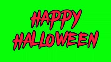 buon halloween schermo verde. schermo verde animato di halloween felice. felice regalo di halloween video