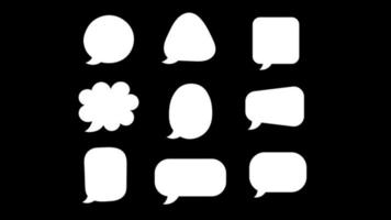 2D animation of chat speech bubbles in cartoon style video