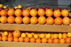 Vegetables and fruits are sold at a bazaar in Israel. photo