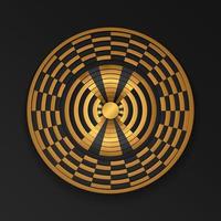 gold and black optical illusion design background vector