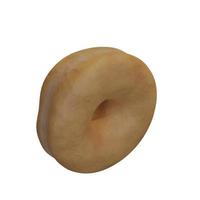 Realistic donut without icing. Donut isolated. Realistic illustration photo