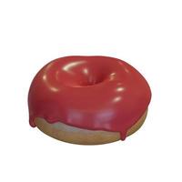 donut realista con glaseado de colores. foto