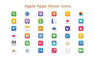 Apple apps icon vector set free download