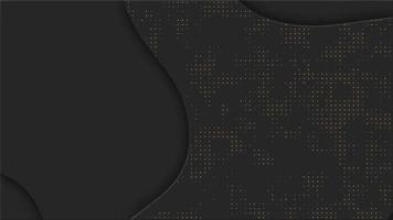 Cut black background surface. Animation of abstract realistic layered paper cut decoration textured with glowing dotted or pixelated pattern. Animation of seamless loop. video