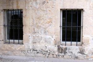 September 9, 2019. A window on the facade of a residential building in the city of Tel Aviv in Israel. photo