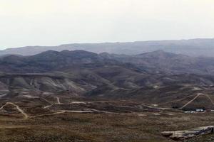 The Judean Desert in the Middle East in Israel. Since ancient times, this place has served as a refuge for hermits and rebels. photo