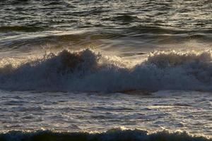 The color of sea water in shallow water. photo