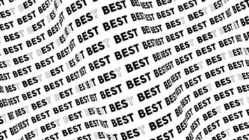 Best promo text flow on the wave animation loop. Best words line stream by the curve seamless background. Running creative ticker promotion advertising kinetic typography. video