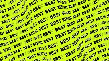 Best lime promo text flow on the wave animation loop. Best words line stream by the curve seamless background. Running creative ticker promotion advertising kinetic typography. video