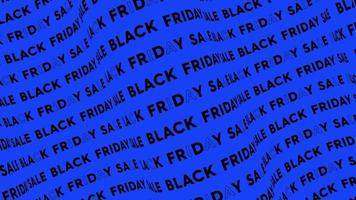 Black friday sale blue promo text flow on the wave animation loop. video