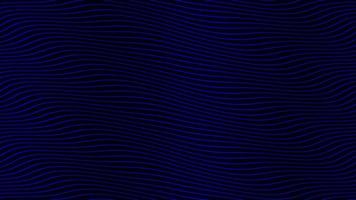 blå parallella våglinjer långsamt flödande animation på svart bakgrund. dynamisk bakgrundsdesign för rörelsefilmer. väcker positiva, lugn, lugnande känslor och känslor. video