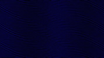 líneas de onda paralelas azules animación de flujo lento sobre fondo negro. diseño de fondo de imágenes de movimiento dinámico. evoca emociones y sentimientos positivos, de calma, de apaciguamiento. video