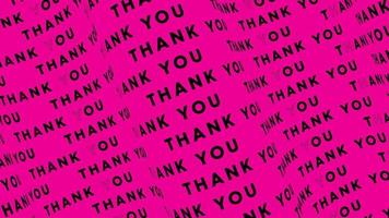 Thank you pink promo text flow on the wave animation loop. Thank you words line stream by the curve seamless background. Running creative ticker promotion advertising kinetic typography. video