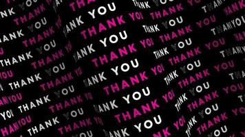 Thank you pink promo text flow on the wave animation loop. Thank you words line stream by the curve seamless background. Running creative ticker promotion advertising kinetic typography. video