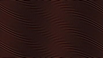 lignes d'ondes parallèles orange ralentissent l'animation sur fond noir. conception de fond de séquences de mouvement dynamique. évoque des émotions et des sentiments positifs, de calme, d'apaisement. video