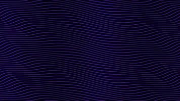 lignes d'ondes parallèles violettes lente animation fluide sur fond noir. conception de fond de séquences de mouvement dynamique. évoque des émotions et des sentiments positifs, de calme, d'apaisement. video