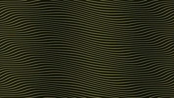 Yellow parallel wave lines slow flowing animation on black background. Dynamic motion footage backdrop design. Evokes positive, calmness, appeasement emotions and sentiments. video