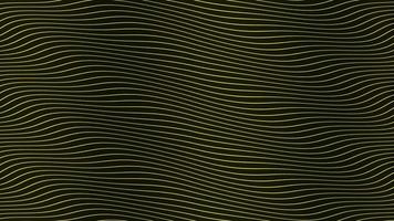 Yellow parallel wave lines slow flowing animation on black background. Dynamic motion footage backdrop design. Evokes positive, calmness, appeasement emotions and sentiments. video