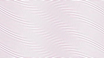 lignes d'onde parallèles roses lente animation fluide sur fond blanc isolé. conception de fond de séquences de mouvement dynamique. évoque des émotions et des sentiments positifs, de calme, d'apaisement. video