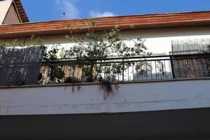 Tel Aviv Israel April 5, 2022. Balconies and windows in residential buildings in the city. photo