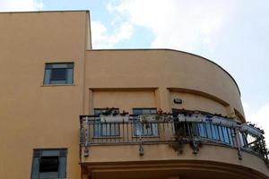 Tel Aviv Israel April 5, 2022. Balconies and windows in residential buildings in the city. photo