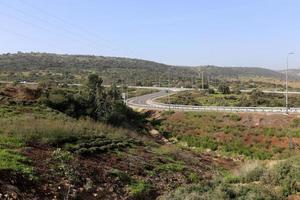 Asphalt highway across Israel from north to south. photo