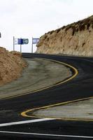 Asphalt highway across Israel from north to south. photo