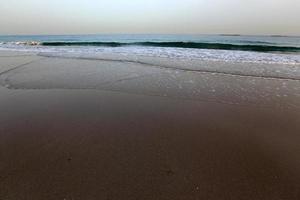 Coast of the Mediterranean Sea in northern Israel. photo