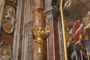May 10, 2022 Rome Italy. Expensive decorations and jewels in the churches of Italy. photo