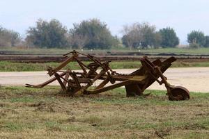Old agricultural machinery in Israel. photo