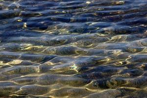 The color of sea water in shallow water. photo