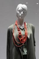 Tel Aviv Israel May 12, 2021. A mannequin stands on a window display in a store. photo