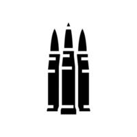 armor piercing bullets glyph icon vector illustration