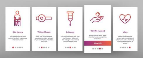 Therapeutic Elements Icons Onboarding Set Vector