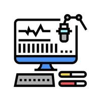 equipment radio studio color icon vector illustration