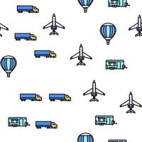 Transport For Riding And Flying Vector Seamless Pattern