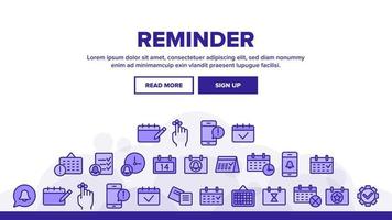 Collection Reminder Elements Vector Icons Set