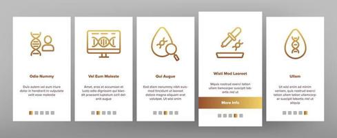 Dna Test Onboarding Icons Set Vector