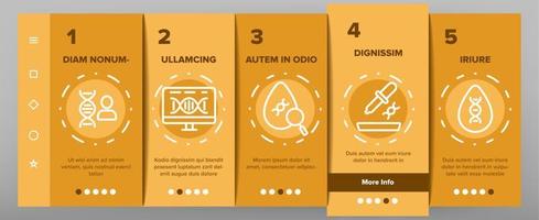 Dna Test Onboarding Icons Set Vector