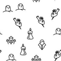 Protection From Vampire Vector Seamless Pattern