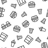 Takeout Food Vector Seamless Pattern