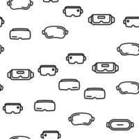 Game Goggles Vector Seamless Pattern