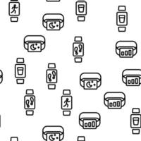 Watch Tracker Vector Seamless Pattern