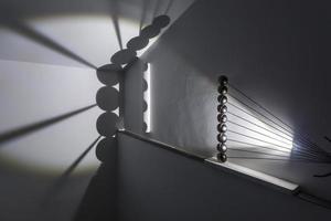 abstract design of balls on metal rods photo