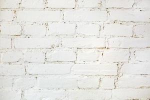 Brick white wall in modern loft interior photo