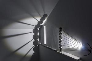 abstract design of balls on metal rods photo