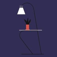 Flat illustration decorative lamp vector