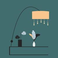 Flat illustration decorative lamp vector