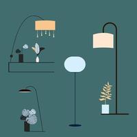 Flat illustration decorative lamp vector