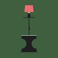 Flat illustration decorative lamp vector